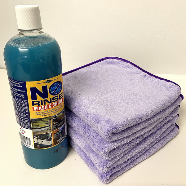 Optimum No Rinse Wash & Shine Bundle-Waterless Wash-Bundle-ONR with 4 x TRC Minx Lavender-Detailing Shed